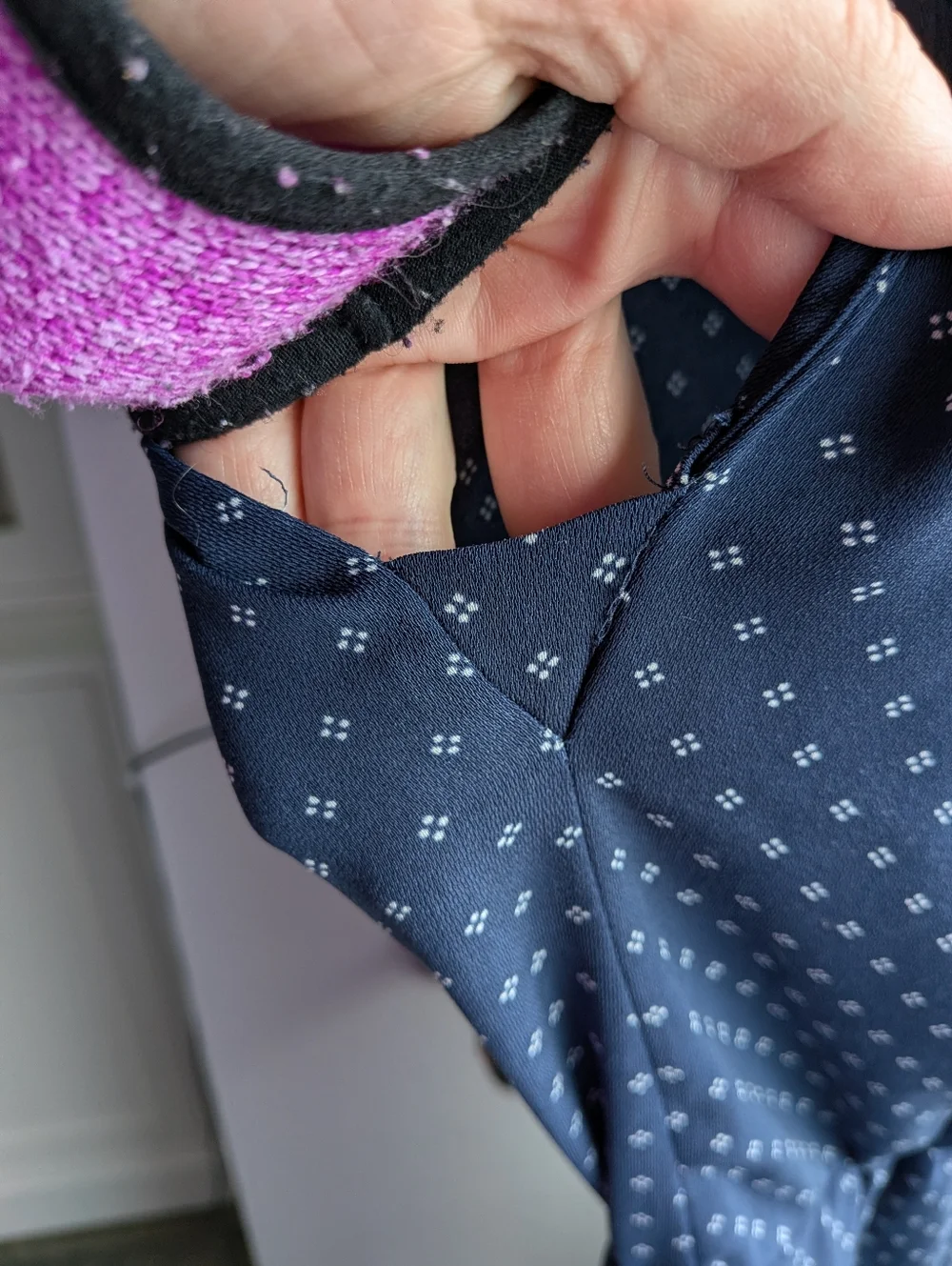 J. Crew Navy Blue Geometric Dot V-Neck Jumpsuit H6250 SP18 Size 6